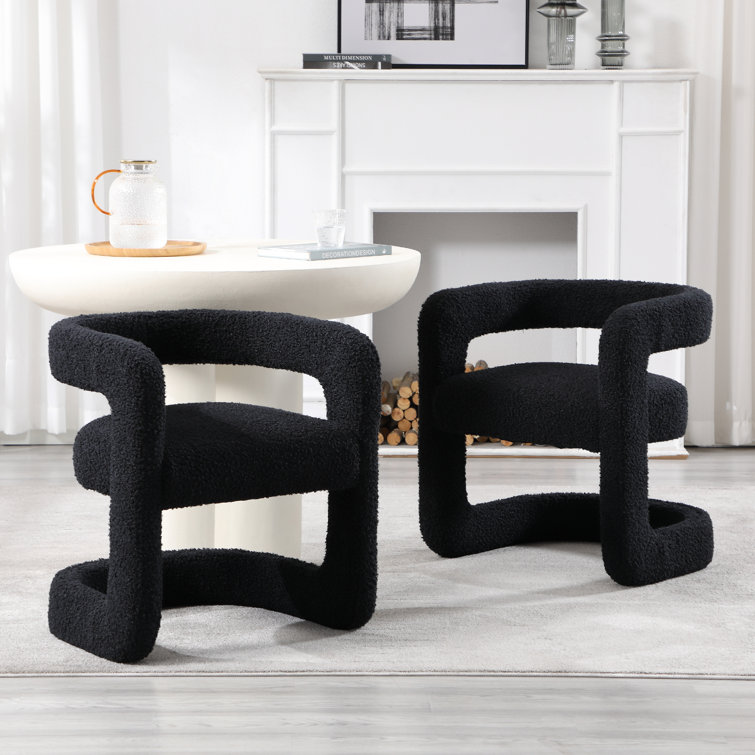 Corrigan Studio® Upholstered Barrel Dining Chair With Hollow Back